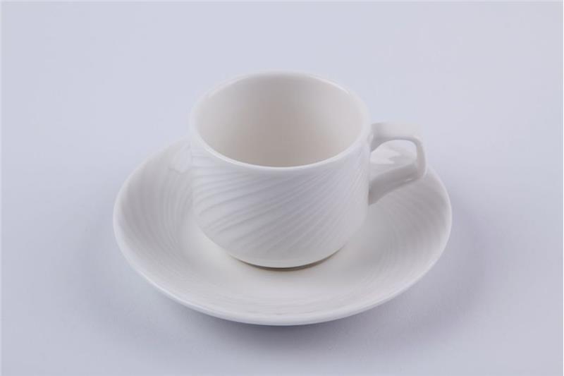 Stackable Tea Cup and Saucer