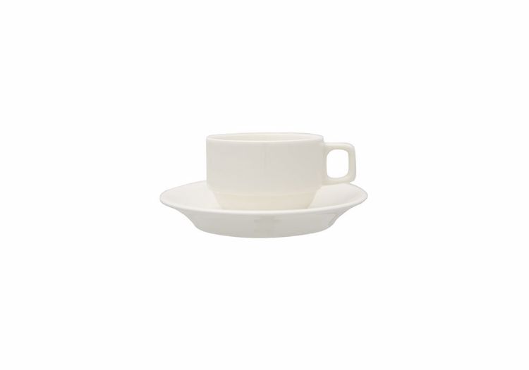 Stackable Coffee Cup and Saucer