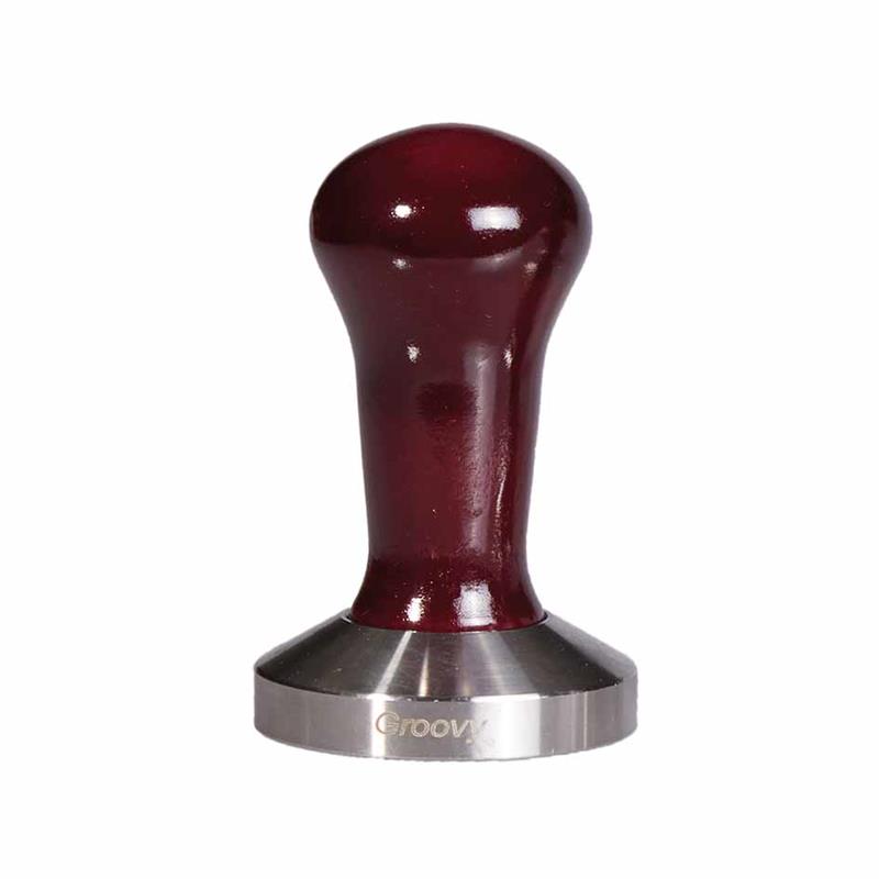 Wood Steel Coffee Tamper (Red)