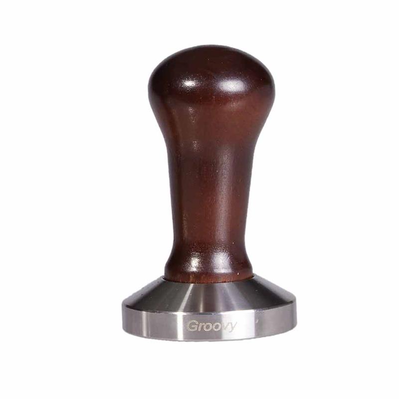 Wood Steel Coffee Tamper (Brown)