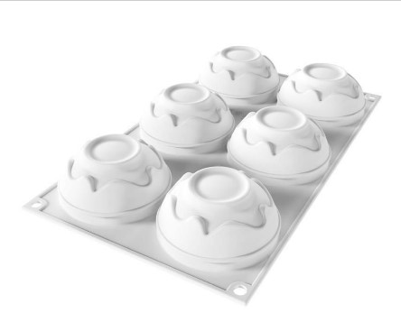 Silikomart Splash 110 Silicone Cake Mold 71xH:36.5 mm 6 Pieces